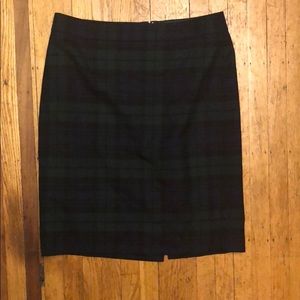 J Crew plaid pencil skirt